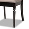 Baxton Studio Lucie Modern and Contemporary Sand Fabric and Dark Brown Finished Wood 7-Piece Dining Set 174-10537-10519-Zoro - alternate 3
